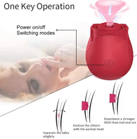 Rosen-Silikon-Vibrator für Frauen Klitoris-Sauger Brustwarzen-Stimulator Erotikspielzeug Weiblicher Masturbator USB-Aufladbar 7 Frequenzen