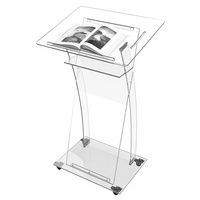 Chaire d'église en acrylique personnalisée, pupitre, chaire pour église avec roulettes