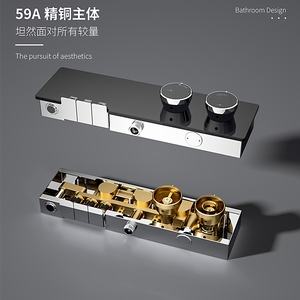 Brass <b>Shower</b> Head Set XL-085 Linear Top Spray With Knob Control For Bathroom Use - Product Image 5