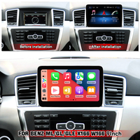 Autoradio tactile Android 14 de 9 pouces avec Snapdragon 8 cœurs pour Mercedes ML GL W166 X166 2013-2015, compatible AUTO CARPLAY DSP