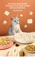 Gâteau de poulet lyophilisé à la cataire pour chat – Formule poulet & cataire pour le contrôle des boules de poils et le soutien digestif – Nutritif et délicieux