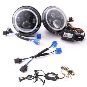 Faros delanteros para coche, luces para Jeep <span class=keywords><strong>Rubicon</strong></span> Liberty Wrangler Jk Kc Libertad <span class=keywords><strong>2022</strong></span> 2017 7, 1995 2021 2020 2010 - Product Image 1