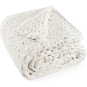 <span class=keywords><strong>Plaid</strong></span> de canapé en chenille tricoté main, style européen-américain, en fil épais, pour la décoration intérieure - Product Image 5