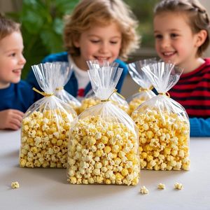 Bolsas de Regalo Transparentes de OPP de 4 Pulgadas con Fondo Plano y Refuerzo, Duraderas y Modernas, Paquete de 50 Unidades con Cierres de Alambre para Fiestas - Product Image 5