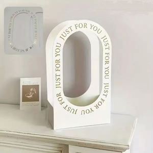 Caja de Papel para Flores, Portátil, Simple, Hueca, con Asa, para Regalos de Eventos Deportivos - Product Image 6