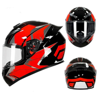 Nouveau casque de moto intégral personnalisé avec graphisme, homologué DOT, en matériau ABS, double visière, directement de l'usine