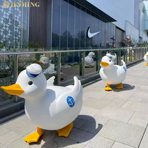 Sợi thủy tinh gia cố nhựa phim hoạt hình điêu khắc động vật mô phỏng phim hoạt hình dầu tiếp nhiên liệu vịt sợi mô hình hiển thị mảnh - Product Image 2