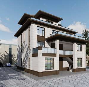 Moderne Luxus-Leichtstahlkonstruktion Langlebiges Haus Vorgefertigte <span class=keywords><strong>Villa</strong></span> mit Schweiß-, Schneid- und Biegedienstleistungen nach GB-Standard - Product Image 2