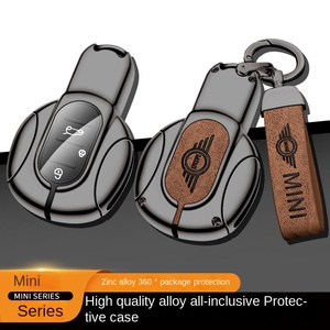 YFL CK-2511031 Cover per Chiave Auto Mini <span class=keywords><strong>Cooper</strong></span> <span class=keywords><strong>Countryman</strong></span> in Lega di Zinco, Design Retrò in Pelle, Incisione Laser, Telecomando con Batterie - Product Image 2
