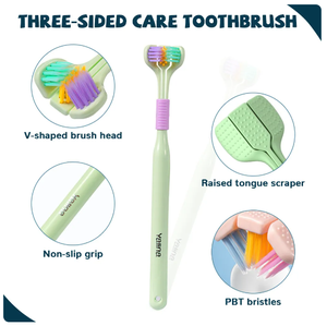 Three Sided Soft Hair Electronic Toothbrush for Adult & Kid Ultra-Fine Soft Bristle Kitchen <b>Oral</b> <b>Care</b> Teeth Brush - Product Image 4