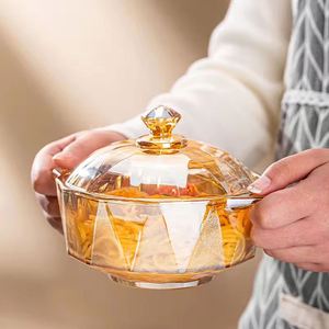 Vente en gros de casseroles et accessoires de cuisine, pot de cuisson transparent personnalisé en verre avec couvercle - Product Image 4