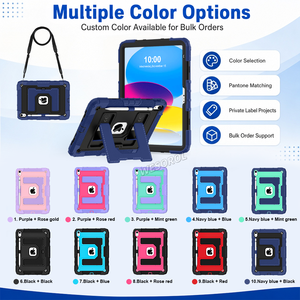 Capa Resistente para iPad Air 11 M2 M3 2024 2025 com Suporte Dobrável, Suporte Magnético para Caneta e Alça de Ombro OEM ODM - Product Image 2