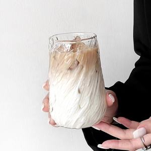 新しいサイクロン不規則なテクスチャ耐熱カップ氷河アイスアメリカンラテ水オートミールミルクグラス - Product Image 5