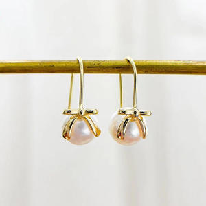 WENCHI S925 - Accesorios de Plata para Manualidades con Perlas, Soporte Vacío y Lazo para Pendientes de Joyería con Cuentas Redondas de 7-8 mm, Modelo 11139, China - Product Image 1