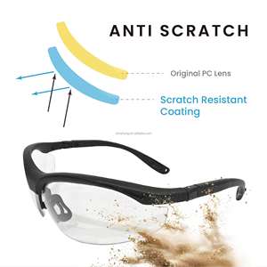 EN172 Nylon Temple Material Soft rubber nose pad work safety glasses - Product Image 6