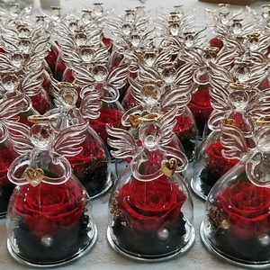 Regali per la festa della mamma di natale piccolo <span class=keywords><strong>angelo</strong></span> conservato eterna rosa In vetro con confezione regalo per le donne - Product Image 6