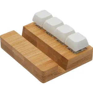 Support de smartphone en bambou avec clés, gadgets écologiques - Product Image 1