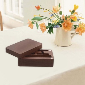 Tùy chỉnh nhỏ Walnut Khuy măng sét hộp với rắn gỗ nhúng hộp lưu trữ và chuyển đổi từ tính - Product Image 6