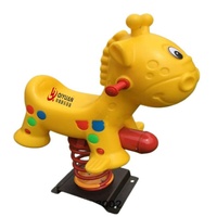 Cheval à Bascule à Ressort Qiyuan QY002 Sur Mesure, en Plastique PE de Haute Qualité, Coloré, pour Enfants, Équipement d'Extérieur, 100 kg