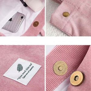 Stock Durable Fabric Student Corduroy and <b>Arts</b> Buckle Single Shoulder <b>Canvas</b> Campus Tote Bag - Product Image 2