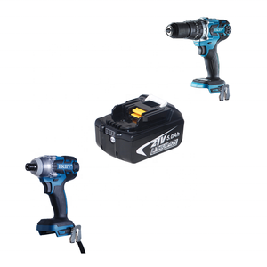 Stock prêt Combo OEM VENTE RAPIDE Usine en Chine <span class=keywords><strong>sans</strong></span> <span class=keywords><strong>fil</strong></span> 4,0 Ah 5,0 Ah 6,0 Ah Grande remise Ensemble de perceuses personnalisées outils à main - Product Image 4