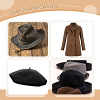 2 brosses en feutre de crin de cheval pour chapeau, kit de nettoyage pour chapeau en feutre, brosses en feutre avec éponge, brosse de cowboy, élimine la poussière
