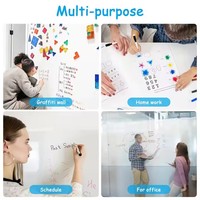 Film de tableau blanc réutilisable collant PU avec stylo et gomme marqueurs pour enfants tableau blanc bloc-notes collant effaçable