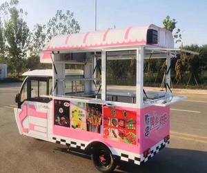 Elektrikli üç tekerlekli gıda kamyon mobil dondurma kiosk açık eğlence yemek arabası satılık - Product Image 5