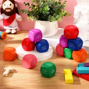 Cubes religieux en mousse PU, colorés, carrés, anti-stress, pour adultes, unisexe, personnalisables - Product Image 2