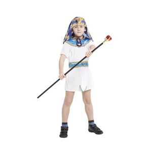 Costume da Faraone Egiziano per Bambini, Bestseller per Halloween e Carnevale - Poliestere Blu e Bianco - Product Image 4