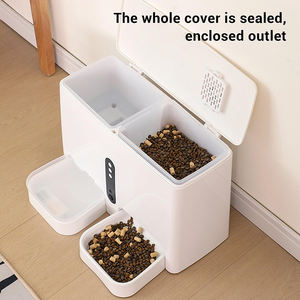 Usine Nouveau Design 2 en 1 Automatique Chat Nourriture Distributeur D'eau Ensemble Smart Timed Alimentation Pet Abreuvoir Mangeoire pour Animaux Chiot Chaton - Product Image 2