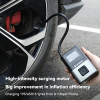 Electric High Pressure Air Pump 150PSI Digital Display Bicycle E-bike Car Ball Portable Inflator Auto-Stop LED Light