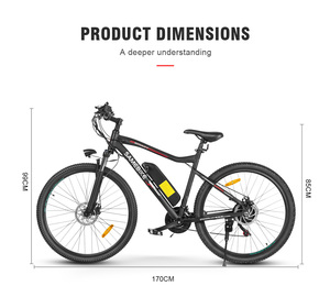 Bicicleta de <span class=keywords><strong>Montaña</strong></span> SAMBIKE SY26-II, Bicicleta Eléctrica Tipo <span class=keywords><strong>Cube</strong></span> Trek, 2*250w, 36v, 13Ah, Batería Oculta, 21 Velocidades - Product Image 5