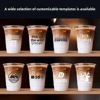 Couvercle de gobelet jetable en PET de 95 mm de diamètre avec paille, personnalisé pour boissons froides, Americano glacé, thé au lait, emballage à emporter, Guangdong