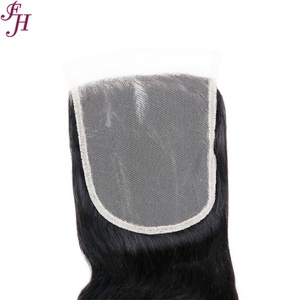 FH Closure Transparente Brésilienne Vierge Remy 5x5 Pré-Pluckée avec Dentelle Suisse Transparente - Product Image 3