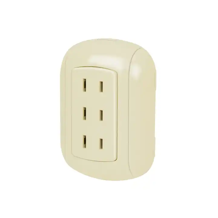 Volteck Power Accessories Box of 10 Triple Surface-Mounted Contacts Without Ground