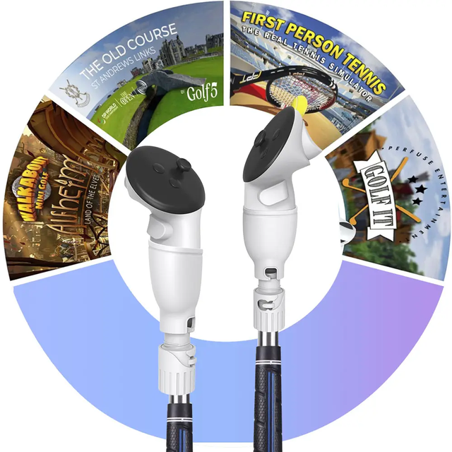 Golf Clubs Controllers for Meta Quest3/Quest3S VR Sports Game Accessories for Wholesale