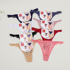 UOKIN <span class=keywords><strong>Perizoma</strong></span> in <span class=keywords><strong>Pizzo</strong></span> e Nylon con Catena, Sexy per Donne Mature, <span class=keywords><strong>Rosso</strong></span> e Blu, Tinta Unita, Stile Asiatico, Vita Bassa, Modellante - Product Image 1