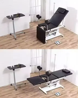 Table d'examen gynécologique portable avec étriers – Chaise d'examen médical manuelle pour gynécologie