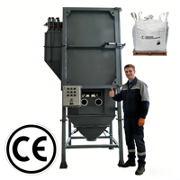 Station de déchargement de big bags DZJX pour poudre chimique, système de déchargement FIBC sans poussière