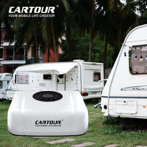 Aire Acondicionado de Techo <span class=keywords><strong>CARTOUR</strong></span> de Alta Calidad, 12V/24V, Alimentado por Batería, 7500-9500 BTU, Compresor Rotatorio Doble para Estacionamiento de Automóviles - Product Image 2