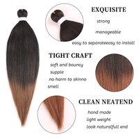 Unfold 52 ''Venta al por mayor 6X Pre-estirado trenza Jumbo Pack Extensiones de cabello Agua caliente Resistente al calor Excelente fibra sintética Cabello