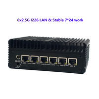 Mini PC Pare-feu de Sécurité Réseau 6x 2.5G LAN Intel Celeron J6412 N100 Nano Routeur Serveur Pfsense Ordinateur de Bureau