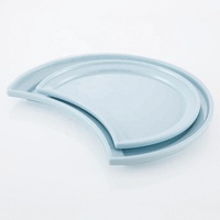 Creatief Restaurant Serviesgoed Maanvorm Serveren Blanco Witte Melamine Dinerbord
