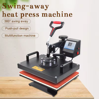 Machine de Presse à Chaud Multifonctionnelle 10 en 1 Semi-Automatique R à Sublimation, Combo pour Impression de Chaussures, Casquettes, Stylos, Tasses et T-shirts