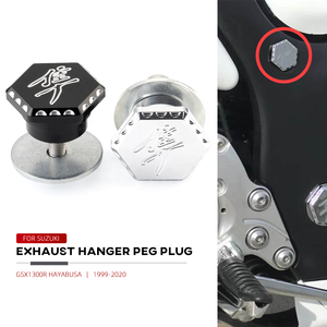 หมุดที่แขวนท่อไอเสียสำหรับรถจักรยานยนต์ที่แกะสลักทรงลูกบอลหกเหลี่ยมเหมาะสำหรับ Suzuki <span class=keywords><strong>Hayabusa</strong></span> GSX1300R 1999-2020 GSX 1300R <span class=keywords><strong>Gen1</strong></span> Gen2 - Product Image 3