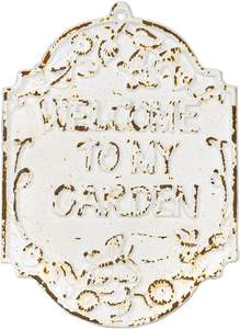 <span class=keywords><strong>Giardino</strong></span> rustico benvenuto al mio <span class=keywords><strong>giardino</strong></span> in ghisa segno <span class=keywords><strong>di</strong></span> targa porta muro cancello <span class=keywords><strong>di</strong></span> casa recinzione per il giardinaggio amanti regali - Product Image 3