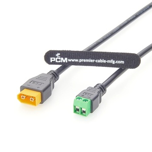 Amass XT60 mannelijke naar schroefklemmenblok 5.0mm pitch kabel 18AWG hoogstroom stroomkabel voor UAV LED robotica batterijsysteem - Product Image 1