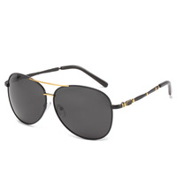 Lunettes de soleil pour hommes en métal de luxe avec logo personnalisé en gros en usine pour le camping en plein air la pêche