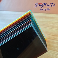 Plaques en acrylique PMMA translucide noir de marque Jingruite, tailles personnalisées 6,7 pi x 10 pi, 8 pi x 4 pi, 4 pi x 6 pi, pour gravure/découpe/pliage